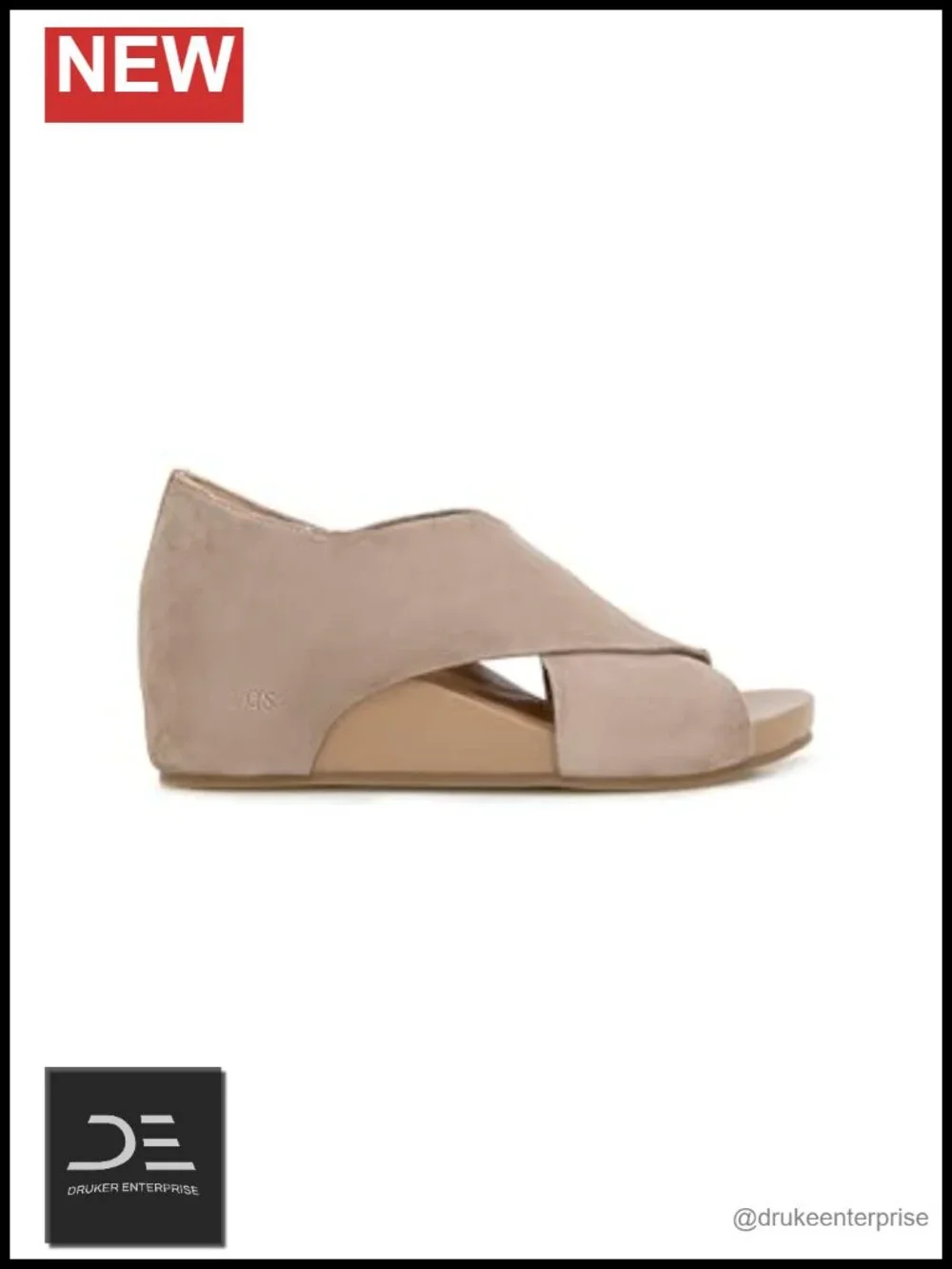Gentle Souls Women's Gainey Suede Wedge Sandals Peep Toe Slip On